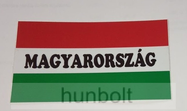 Nemzeti színű Magyarország felirattal matrica II. 10X5,5 cm Nemzeti színű Magyarország felirattal matrica II. 10X5,5 cm