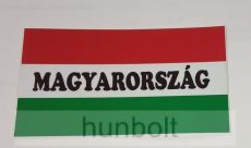 Nemzeti színű Magyarország felirattal matrica II. 10X5,5 cm