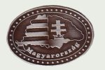   Ón ovális motoros Nagy- Magyarország  öntapadó matrica  (6X4,5 cm)