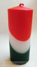Nemzeti színű tuskógyertya 12 cm