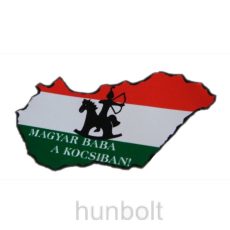 Nemzeti színű Magyarország Magyar baba a kocsiban külső matrica (14X8 cm)