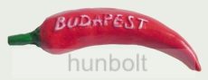 Paprika  hűtőmágnes Budapest felirattal 7,5 cm