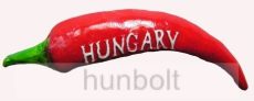 Paprika  hűtőmágnes Hungary felirattal 7,5 cm