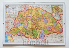 Üveglapos falikép, Nagy - Magyarország térkép 21X30 cm
