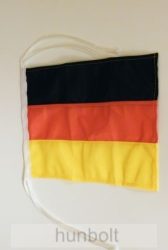 Német megkötős zászló hajóra (20X30 cm) színenként varrott