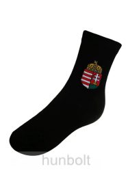 Magyar címeres fekete zokni 39-42
