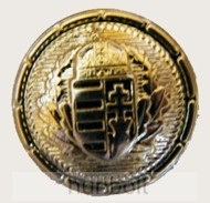 Koszorús címeres arany színű gomb