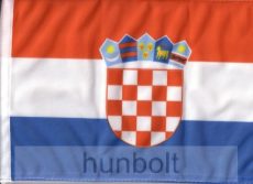 Horvát címeres 2 oldalas hajós zászló (20X30 cm)