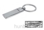   Rozsdamentes 4 szögletű peremes kulcstartó - Hungary kalocsai