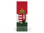   Magyar címeres piros-fehér-zöld  italos dísztasak 124x76x362, ajándék tasak