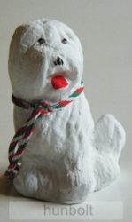 Puli kutya hűtőmágnes,  5,5cm- fehér