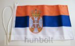 Szerb címeres 2 oldalas hajós zászló (20X30 cm)