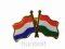 Kitűző, páros zászló Holland-Magyar jelvény 