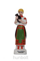 Kalotaszegi ruhás lány - miniatűr kézzel festett porcelán figura
