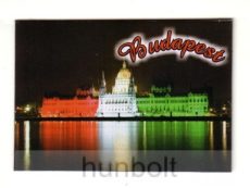 Budapest hűtőmágnes Országház nemzeti színben 9,5x 6,5cm