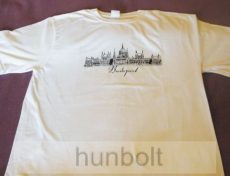 Budapest - Parlament fehér póló XXL méret- férfi, színváltós