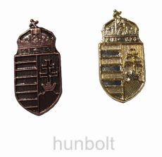 Címer, bronz színű jelvény 23 mm
