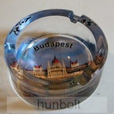 Budapest- Parlament mintás üveg hamutál 8,5 cm 