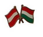Kitűző, páros zászló Osztrák-Magyar jelvény 26x15 mm