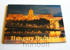 Budapest Budai Vár és Lánchíd hütőmágnes, arany színű