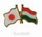 Kitűző, páros zászló Japán -Magyar jelvény 