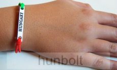 Gumis Hungary karkötő - piros-fehér-zöld