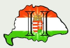 Nagy-Magyarország nemzeti színű világos H címeres hűtőmágnes  