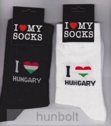 I LOVE Hungary boka zokni