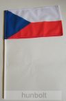 Cseh zászló 15x25cm, 40cm-es műanyag rúddal