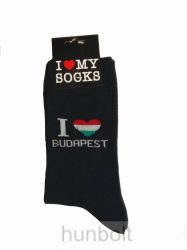 I LOVE Budapest boka zokni fekete 46-48