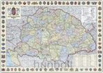   A Magyar Szent Korona országai 1914 (1:360 000) 125x90 cm térkép