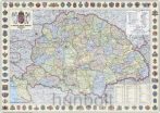   A Magyar Szent Korona országai 1914 (1:360 000) 125x90 cm Íves