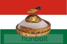 Hun korona, nemzeti színű zászló