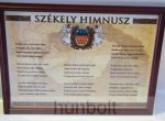   Asztalra tehető és falra akasztható üveglapos fakeretes Székely Himnusz 21X30 cm