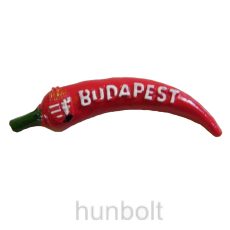 Paprika hűtőmágnes címerrel és Budapest felirattal 7,5 cm