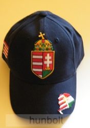 Nagy címeres kék baseball sapka, Nagy-Magyarország hímzéssel