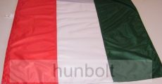 Nemzeti színű álló zászló 100x200 cm, hurkolt, bal oldalon 4 karabinerrel
