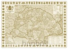 A Magyar Szent korona országai (1:1 600 000), 70x50 cm (B/2) antik, fóliás műanyag léces