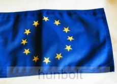Európai uniós motoros zászló, 25X35 cm