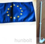   Európai uniós autós zászló ablakra tűzhető, műanyag tartóval (25x35 cm)