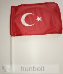 Autós török zászló ablakra tűzhető, műanyag tartóval (25x35 cm)