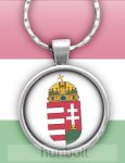 Magyar címer üveglencsés kulcstartó