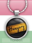 Hungary felírattal üveglencsés kulcstartó
