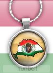  Angyalos címeres Nagy-Magyarország üveglencsés kulcstartó