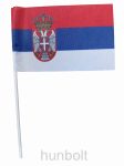 Szerb zászló 15x25cm, 40cm-es műanyag rúddal 