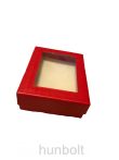 Ablakos doboz 70x100x28 mm- piros