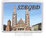 Szegedi Dóm nappal  hűtőmágnes (műanyag keretes)