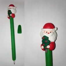 Mikulás toll  radírral, fekete betéttel