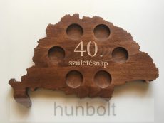 Feliratos ital vagy pálinka kínáló faragott Nagy-Magyarország (dió színben) 