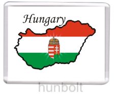 Hungary feliratos műanyag keretes hűtőmágnes